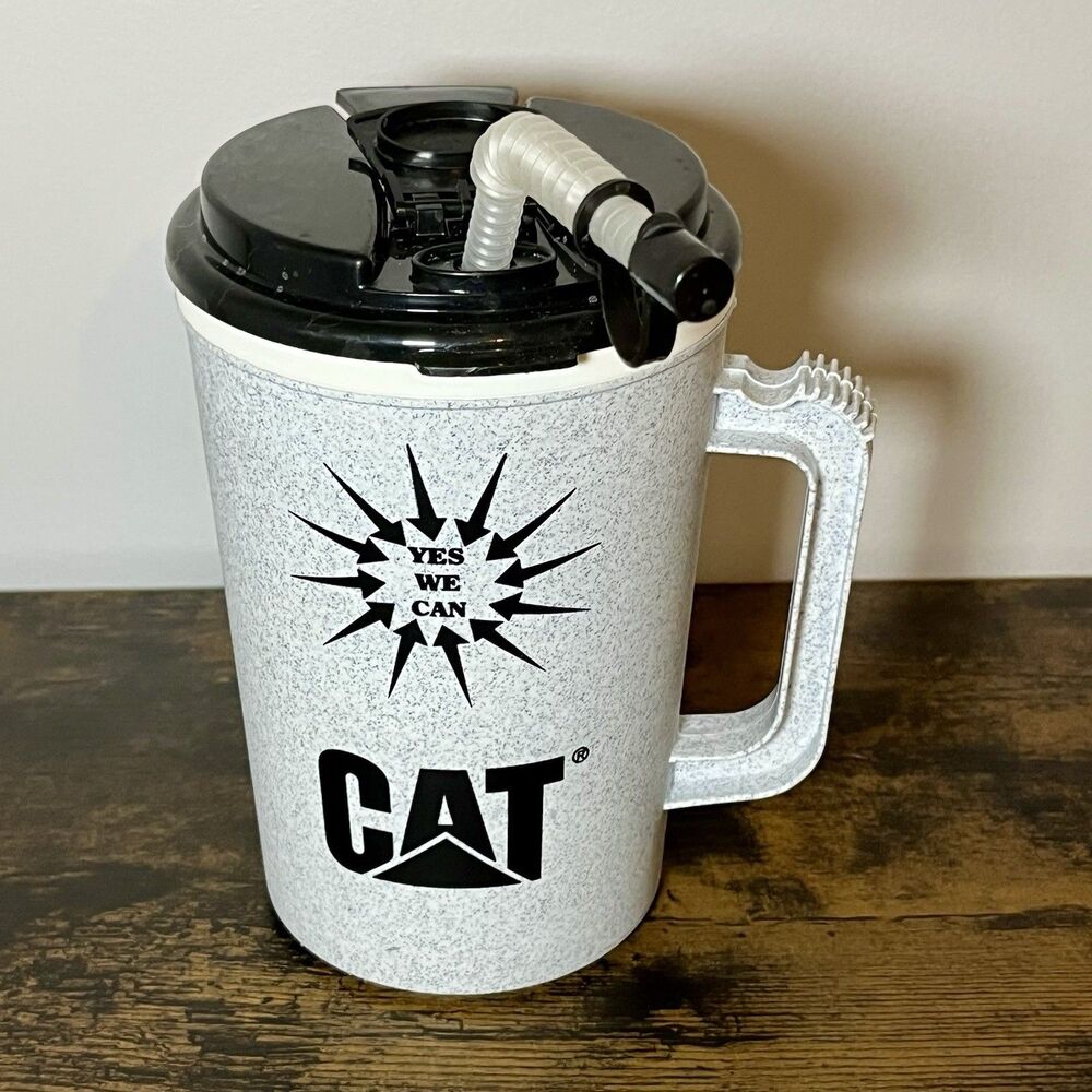 CAT Caterpillar Insulated Sport Jug White Granite w/ Straw Alpha Products